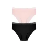 Set 2 perechi de chiloti din bumbac, pentru dama, 20250, Negru/Roz