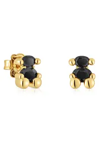 Cercei dama - model Urs - negru/auriu