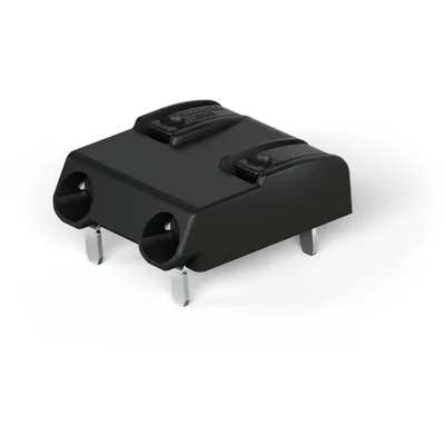 THR PCB terminal block; push-button; 0.75 mm²; Pin spacing 8 mm; 2-pole; Push-in CAGE CLAMP®; in tape-and-reel packaging; 0,75 mm²; black