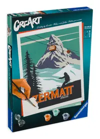 Set de pictură pe număr Ravensburger CreArt - Zermatt, Szwajcaria