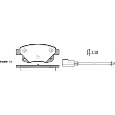 Set placute frana, frana disc REMSA 1252.02