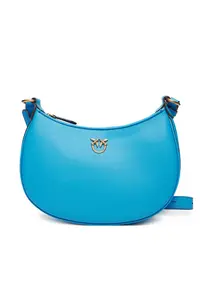 Geanta dama Azzurro F32Q Half Moon Mini - piele naturala - roz