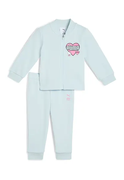 Trening cu fermoar si imprimeu Hello Kitty - Roz pastel/Albastru glaciar