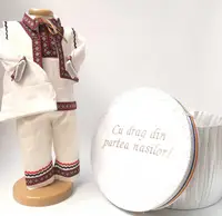 Set Botez Traditional Adi 2 a, 2 piese costumas traditional si cufar brodat botez