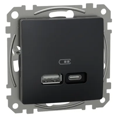 Sedna Design, Priza de incarcare USB A+C, 21W, PD, PPS, antracit