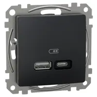 Sedna Design, Priza de incarcare USB A+C, 21W, PD, PPS, antracit