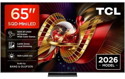 Televizor smart TCL - 65C8L, 65'', SQD-Mini LED, 4K, 144 Hz, negru