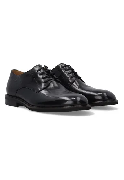 Pantofi de piele cu aspect lucios