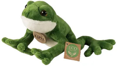 Jucărie de plus Rappa Eco Friends - O broască, 18 cm