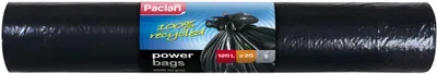 Saci de gunoi Paclan - Power, 120 l, 20 buc., negre