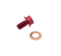 Surub cu magnet, golire ulei M12x1,50, culoare rosu