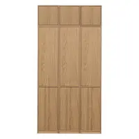 Bibliotecă modulară în culoare naturală cu aspect de lemn de stejar 120x243 cm Modulair – vtwonen
