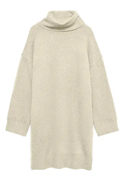 Rochie tricotata de dama - bej - femei