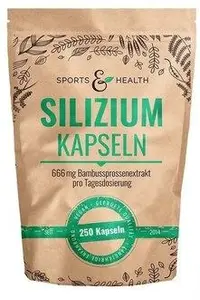 Sports & Health Solutions Siliciu din bambus, 250 mg, 250 capsule