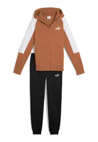 Trening din amestec de bumbac cu detalii logo - Negru/Maro camel