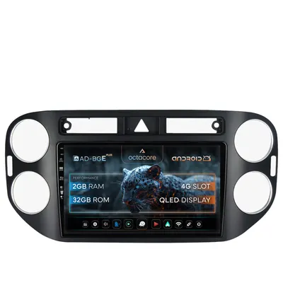 Navigatie Volkswagen Tiguan (2008-2010) VW Golf 5 Plus (2004-2012), Android, E-Octacore 2GB RAM + 32GB ROM, 9 Inch - AD-BGE9002+AD-BGRKIT035-0810