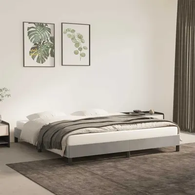 vidaXL Cadru de pat fără saltea, gri deschis, 160x200 cm, catifea