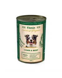 FITMIN Monoprotein Lamb and Beef 400 g hrană umedă monoproteică pentru câini cu vită și miel