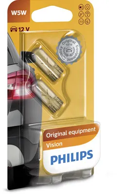 Set 2 Becuri Fara Soclu W5W 12V Philips(Blister)