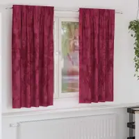 vidaXL Cortine din catifea 2 buc. bordo 175 x 140 cm Catifea