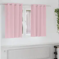 vidaXL Perdele Opaque cu Inel 2 buc. Roz bebe 140 x 140 cm Poliester