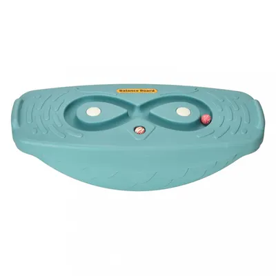 Placa de echilibru pentru copii Ikonka, cu labirint si bile turquoise, dimesniune 59.5 x 26 x 14 cm