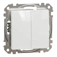 Sedna Design, Intrerupator dublu 10AX, alb
