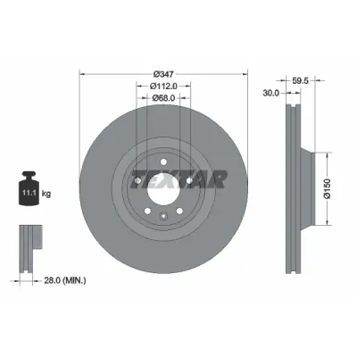 Disc frana TEXTAR 92132405