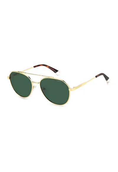 Ochelari de soare aviator polarizati - Auriu/Verde inchis