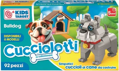 Mini constructor RS Toys Cucciolotti - Buldog, 92 piese
