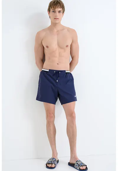 Pantaloni scurti de baie cu talie ajustabila Atoll - Albastru oceanic
