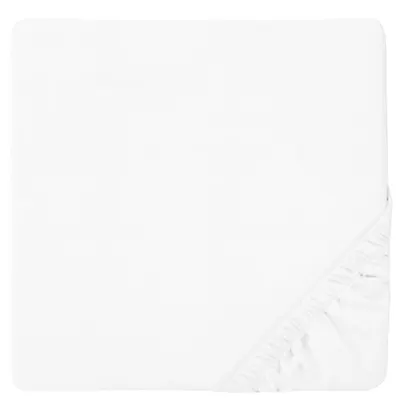 Cearșaf tricotat pentru bebeluși cu elastic Rainy - 65 x 110 cm, alb