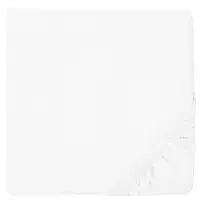 Cearșaf tricotat pentru bebeluși cu elastic Rainy - 65 x 110 cm, alb