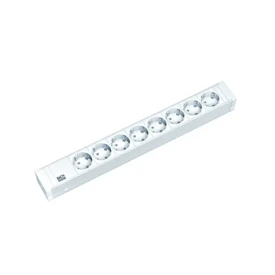 PDU19'' 8xSchuko Alb, 2 m fisa Schuko, AL