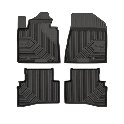 Set covorase cauciuc 4 piese No. 77, fata spate negru, potrivit HYUNDAI TUCSON; KIA SPORTAGE II, SPORTAGE III, SPORTAGE IV 09.04