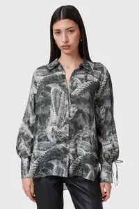 AllSaints camasa din amestec de matase LEYLA