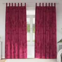 vidaXL Cortine din catifea 2 buc. bordo 260 x 140 cm Catifea