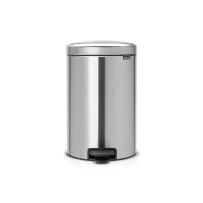 Coș de gunoi argintiu mat cu pedală din oțel 20 l NewIcon – Brabantia