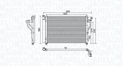 Condensator climatizare (cu uscator) potrivit HYUNDAI ACCENT II, ACCENT III 1.5D 01.02-11.10