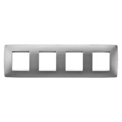 Placa ornament CProiector HORUS ONE - IN PAINTED TECHNOPOLYMER - 2+2+2+2 modul HORIZONTAL - TITANIUM - CProiector HORUS