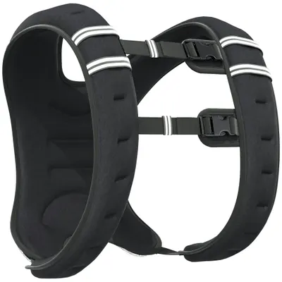 HOMCOM Vestă cu Greutate Respirabilă 5 kg cu Buzunar de Depozitare Negru
