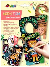Suport de ușă scratch Avenir - Animale, 5 buc