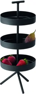 Stand cu trei nivele Philippi - Felix, 15 x 15 x 39 cm, negru