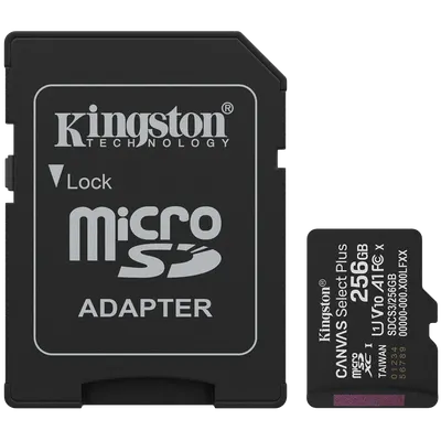 Kingston 256GB microSDXC Canvas Select Plus Gen3 150MB/s A1 Card + Adapter