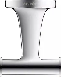 Agatatoare Duravit Starck T 0099301000, montare pe perete, metal, Crom lucios