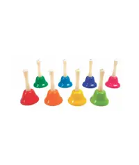 Set de 8 clopoței metalici cu note muzicale