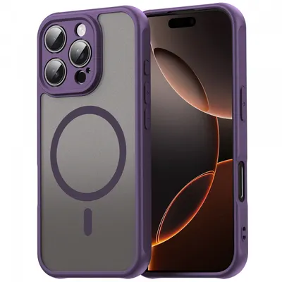 Husa MagSafe pentru Apple iPhone 11 Pro Max, Techsuit, HaloFrost II, Mov