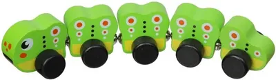 Set de jucării din lemn pe roți Cubika - Caterpillar