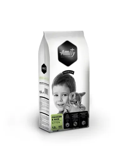 Hrana Uscata Pisici, Amity Premium Kitten, Pui si Orez, 1.5 kg
