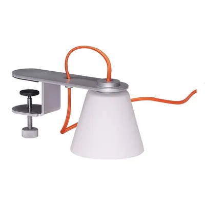 Veioză gri cu abajur din sticlă (înălțime 23 cm) Lure – Hübsch